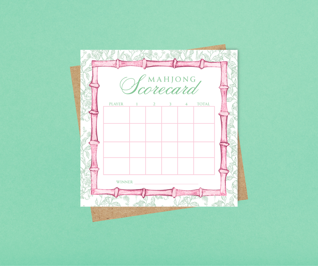 Mahjong Scorecard Notepad