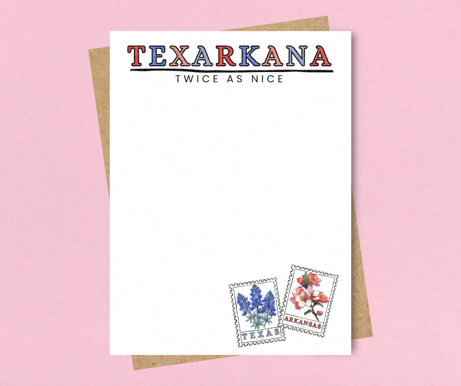 Texarkana "Twice As Nice" Notepad
