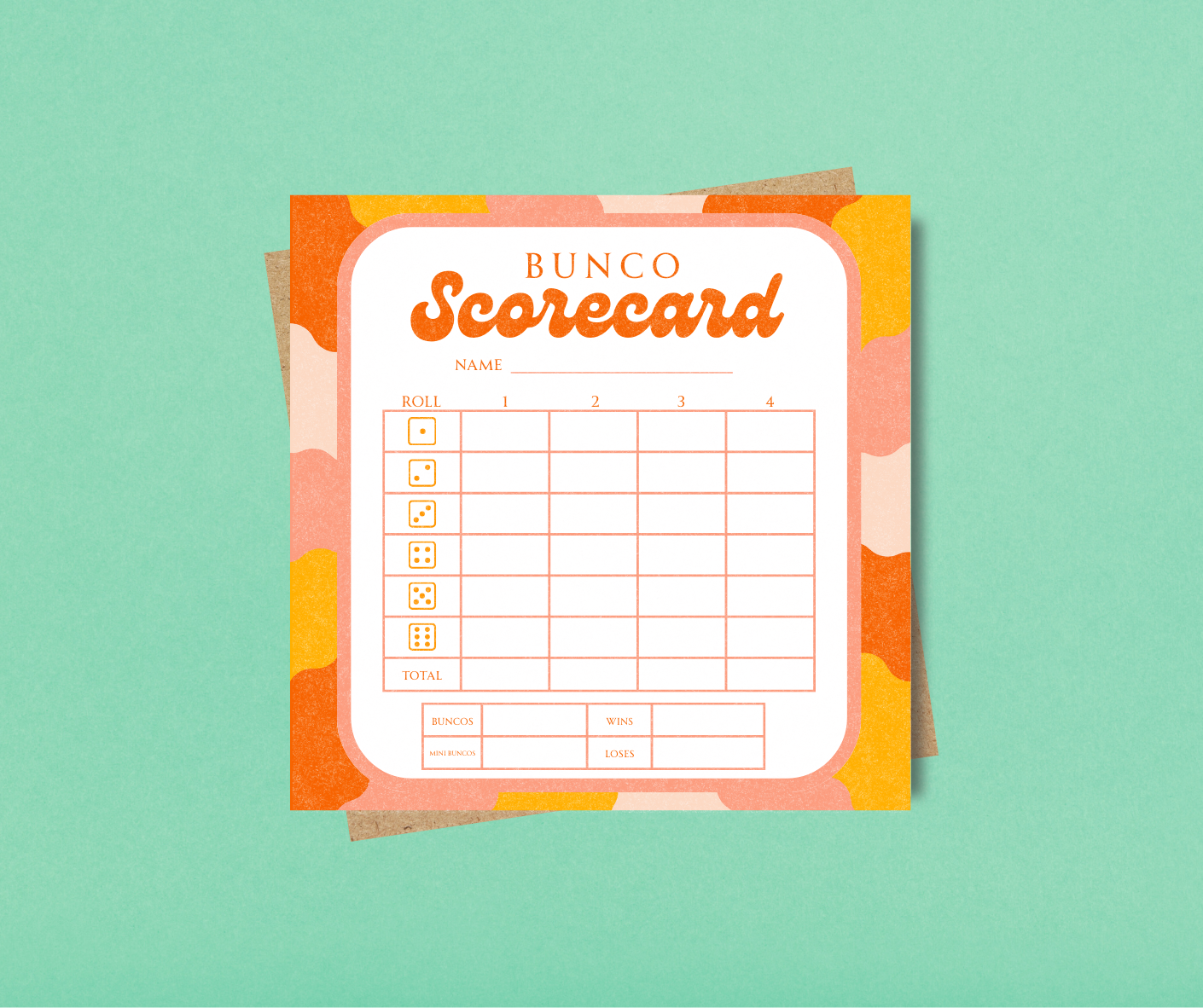 Bunco Scorecard Notepad