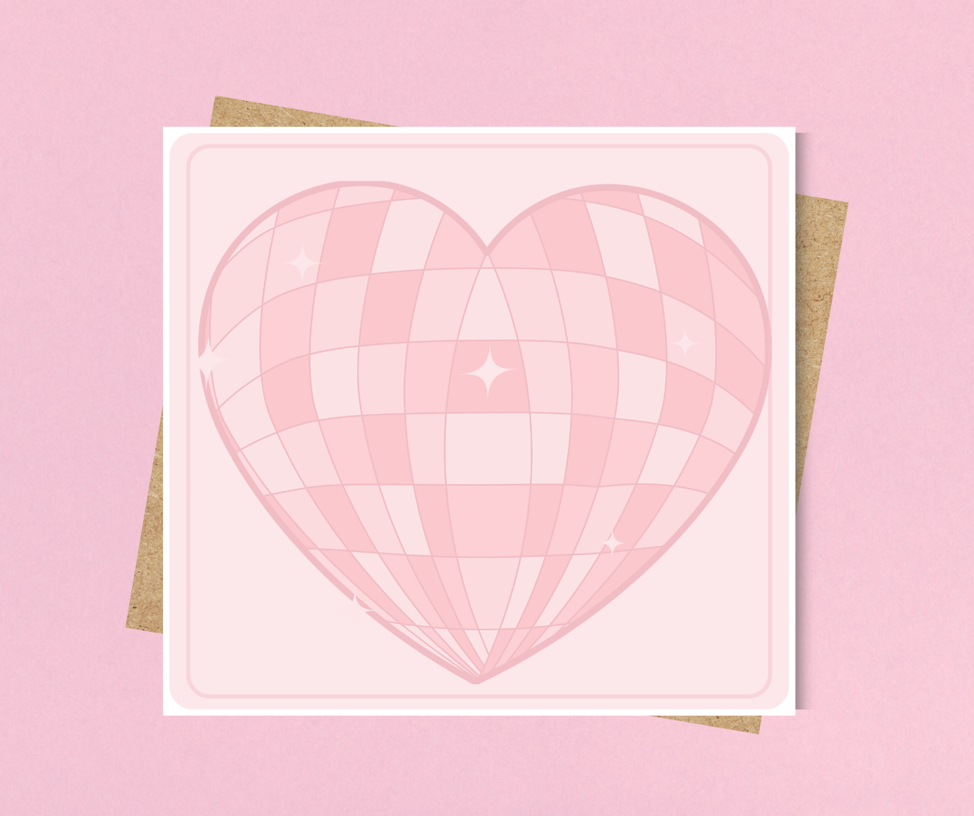 Disco Ball Heart Notepad