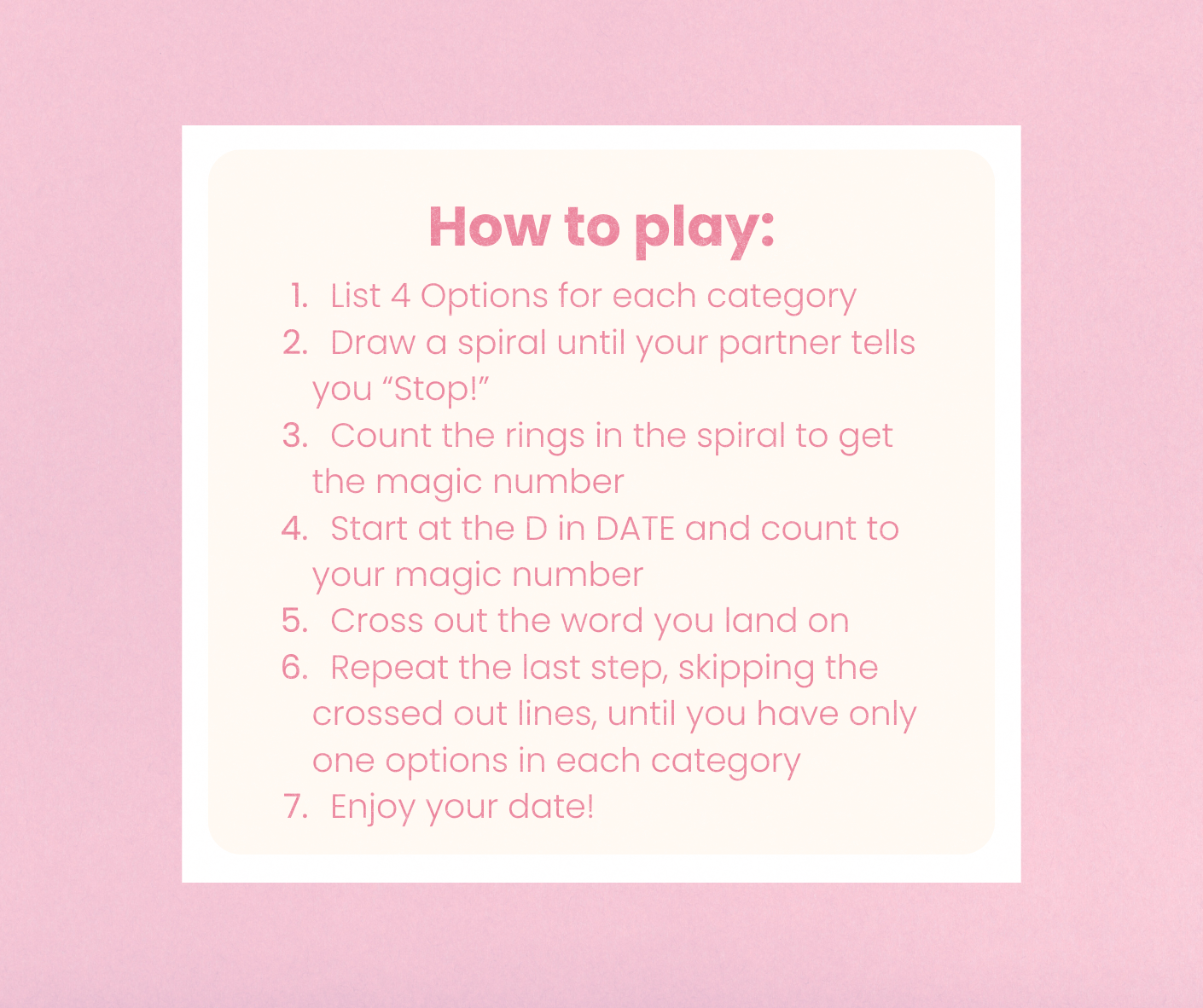 Date Night Decision Game