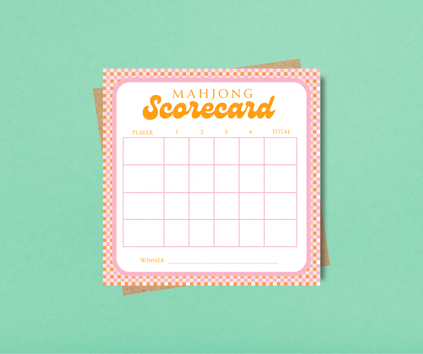 Mahjong Scorecard Notepad