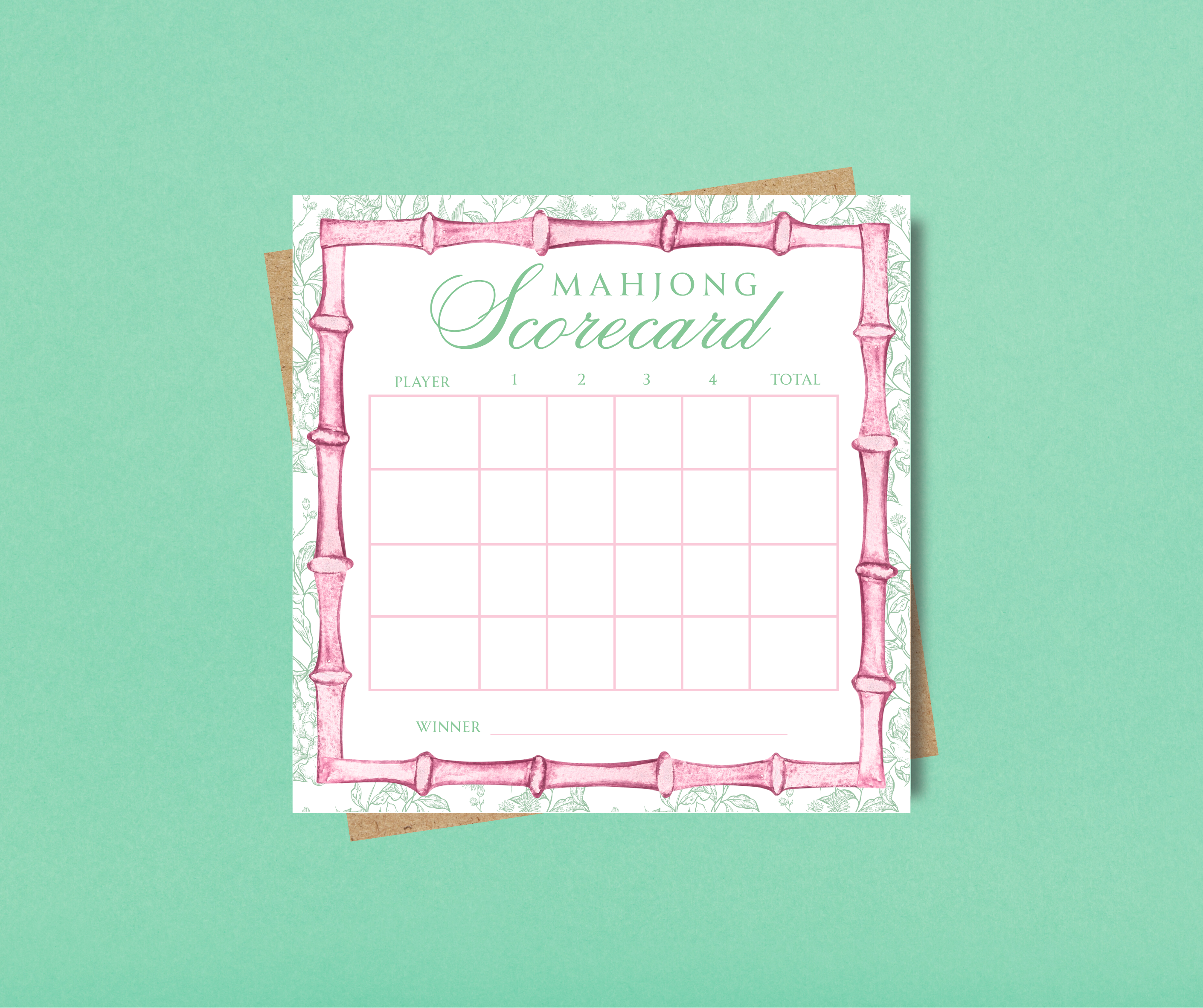 Mahjong Scorecard Notepad