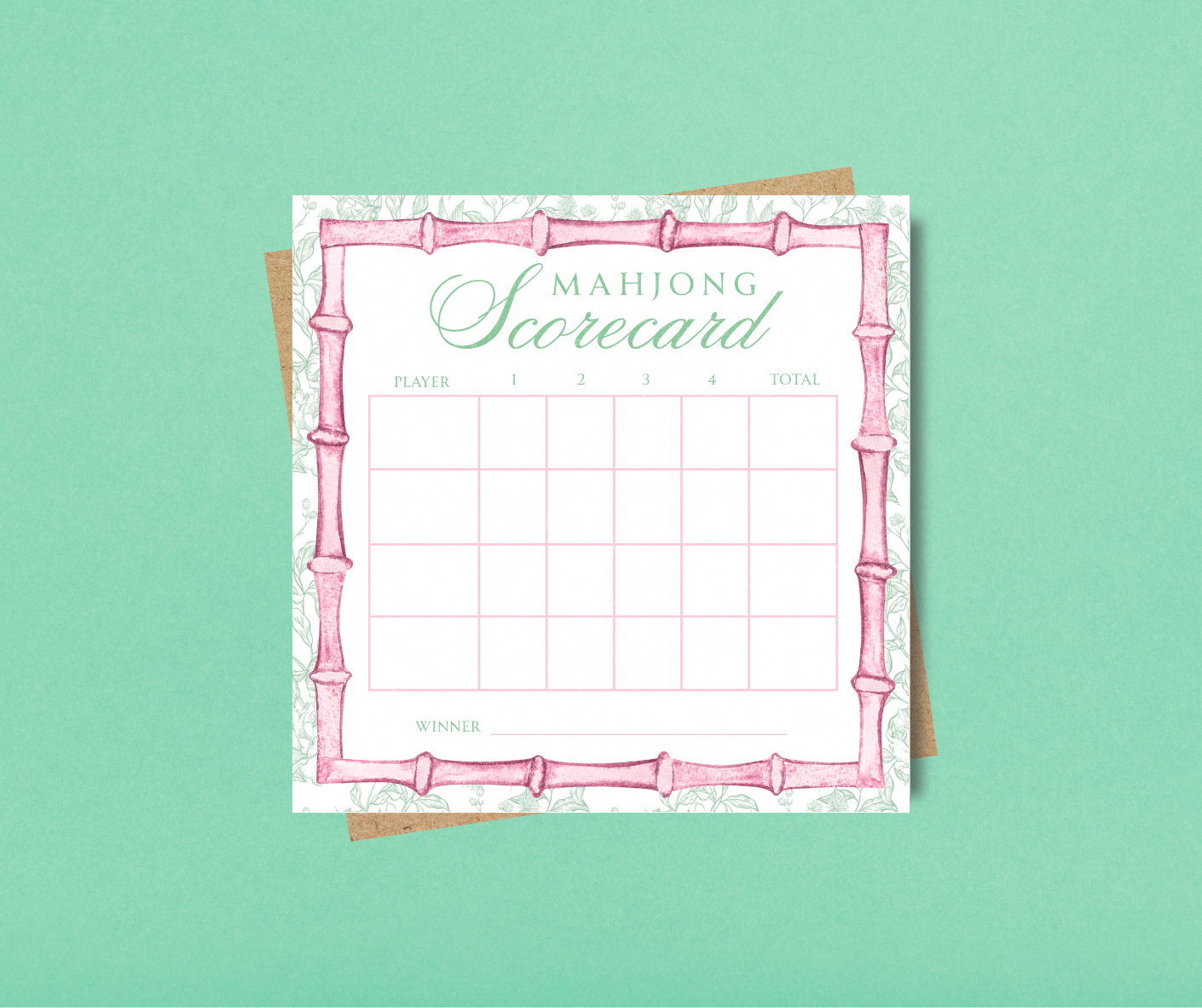 Mahjong Scorecard Notepad