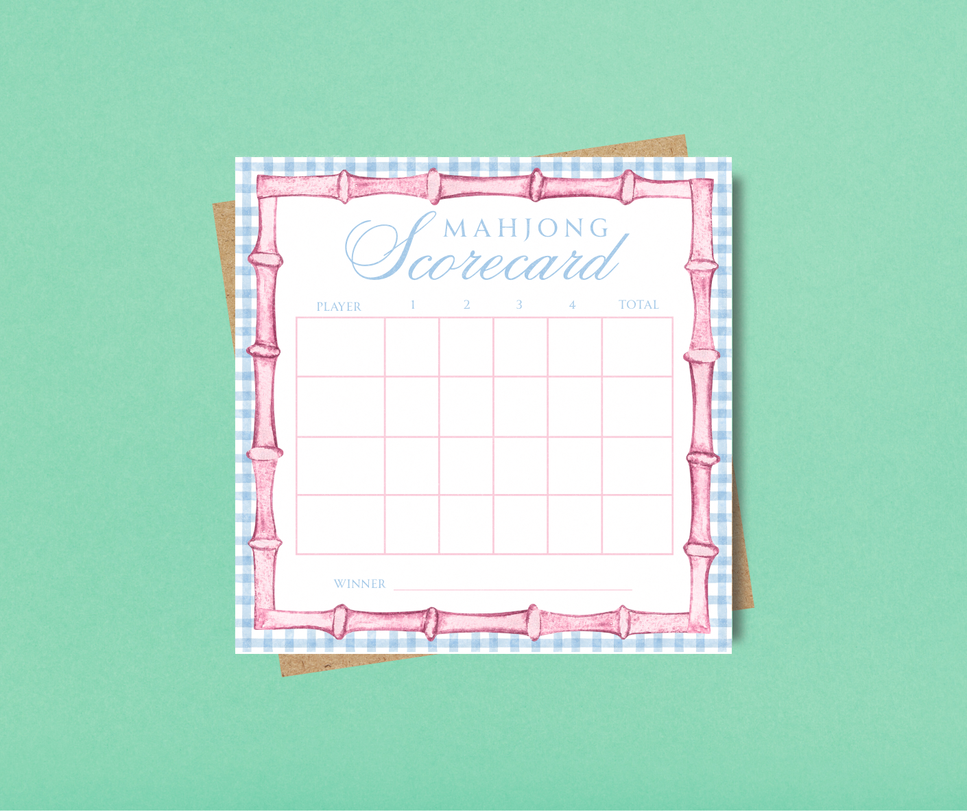 Mahjong Scorecard Notepad