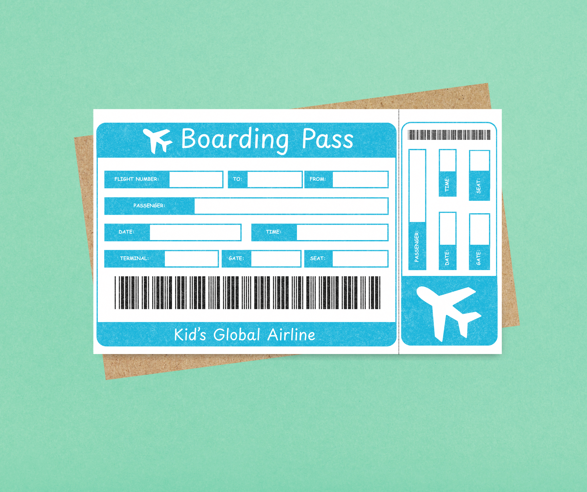Kids Pretend Play - Boarding Pass