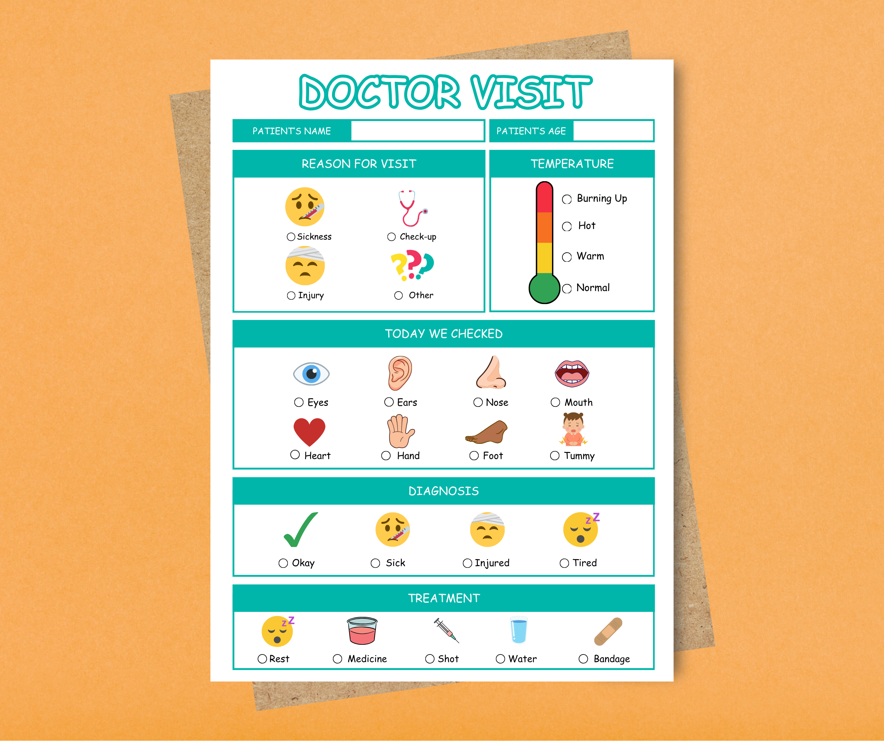 Kids Pretend Play Notepads