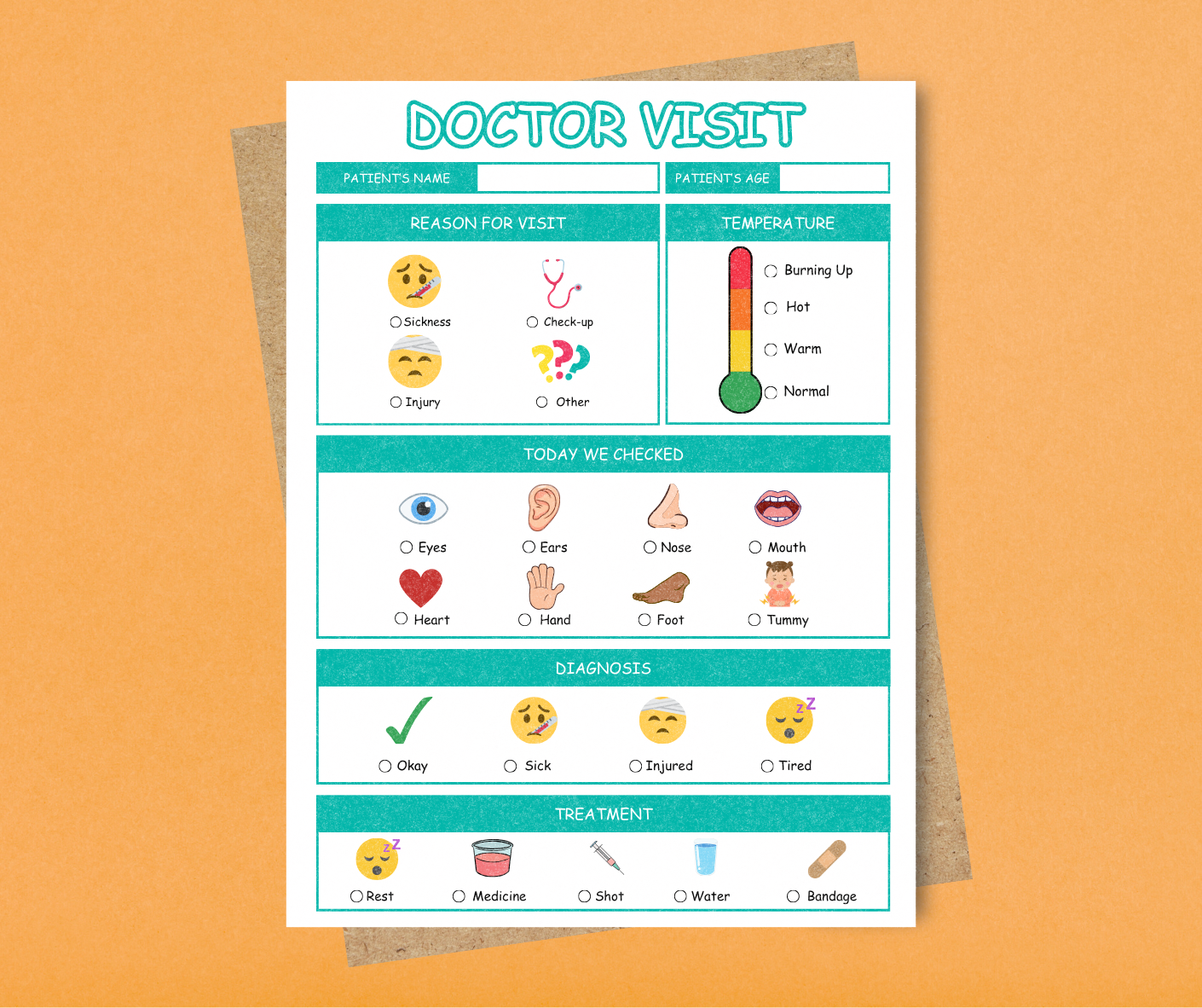 Kids Pretend Play Notepads