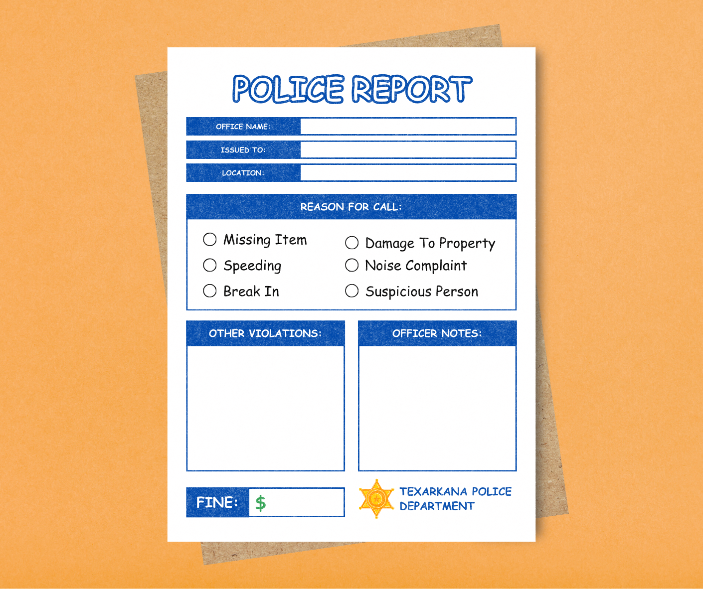 Kids Pretend Play Notepads