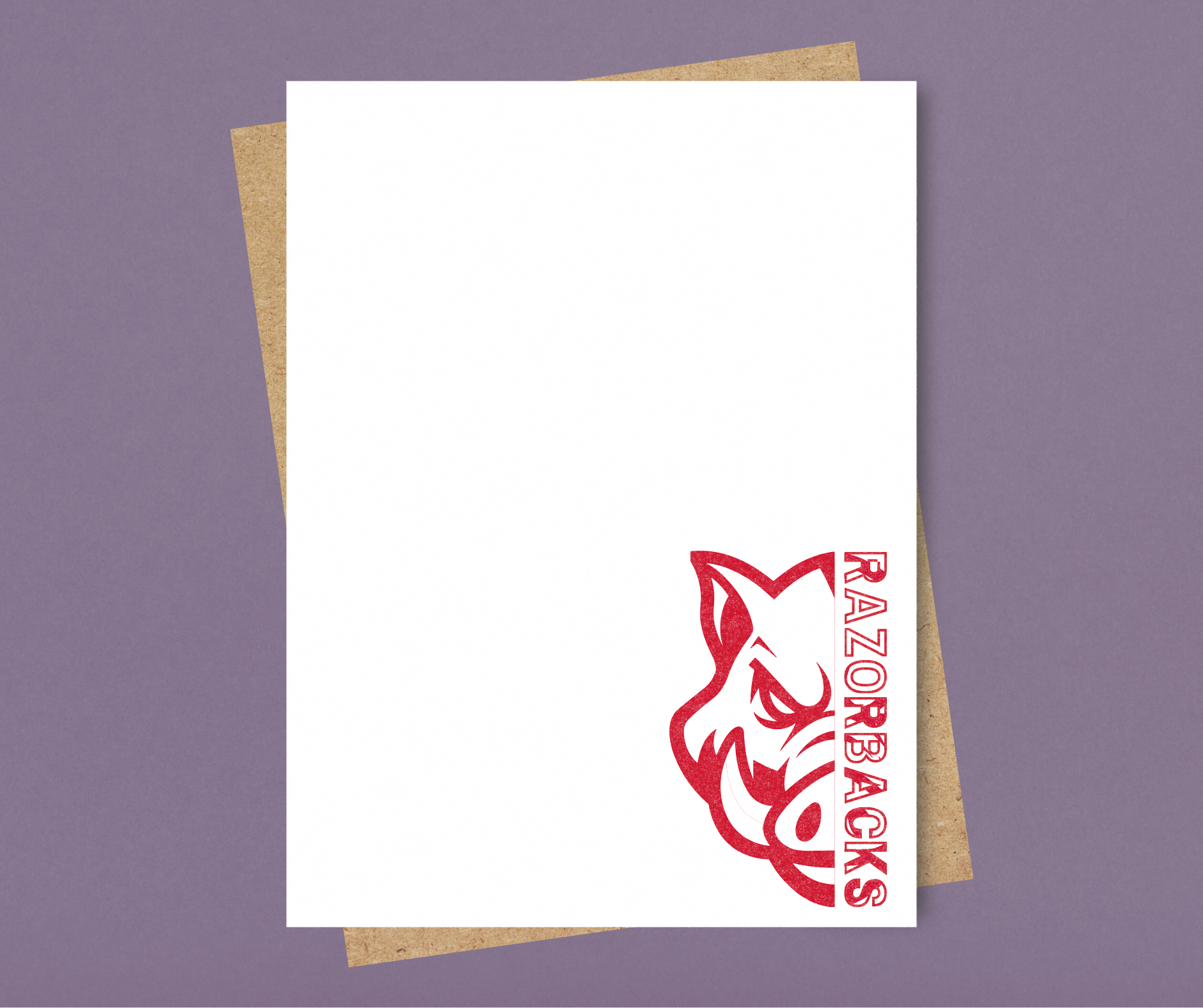 Razorbacks Mascot Notepad