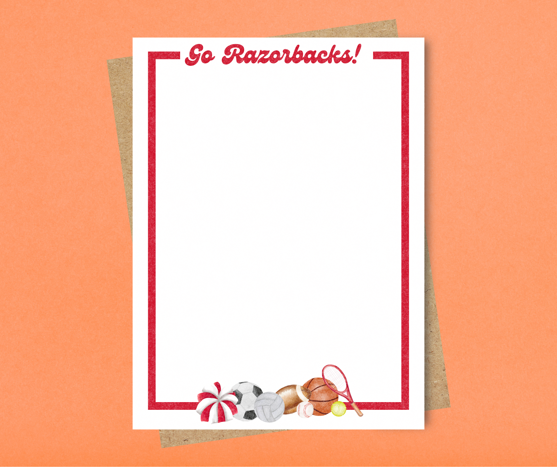 Go Razorbacks Notepad
