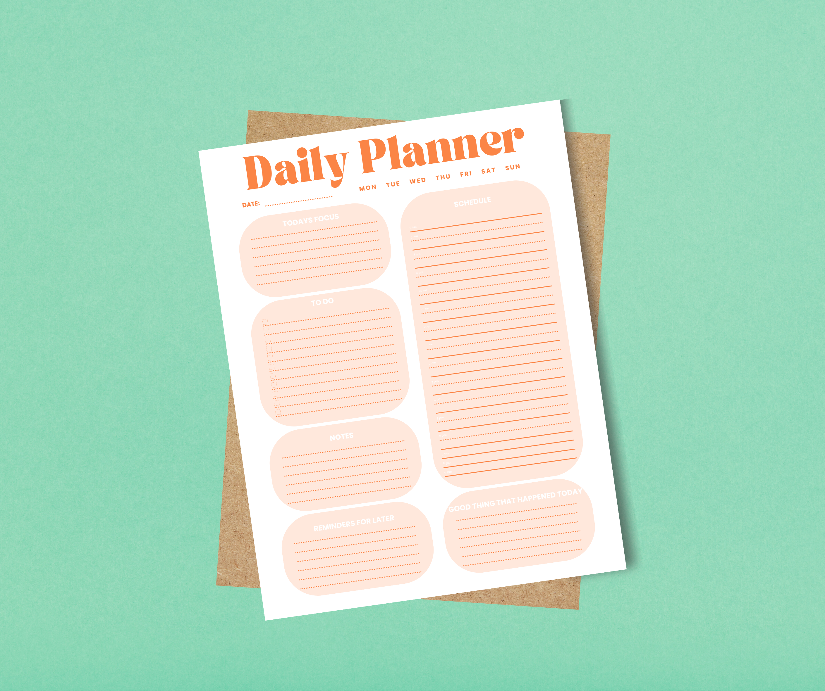 Daily Planner Notepad